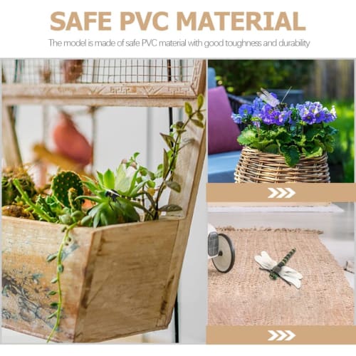 5 Simulationslibellen, Realistische Libellenfiguren, Realistische Libellenspielzeuge, Libellenzubehör, PVC-Libellenmodelle, Mini-Libellenfigur Ar