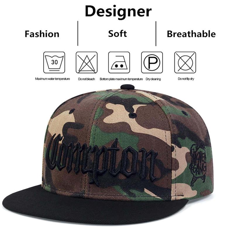 Moda Uomo Cappello Ricamato Compton Cappellini Snapback Unisex Cappello Parasole Donna Regolabile Cappellini da Baseball Hip Hop Cappello da Cowboy