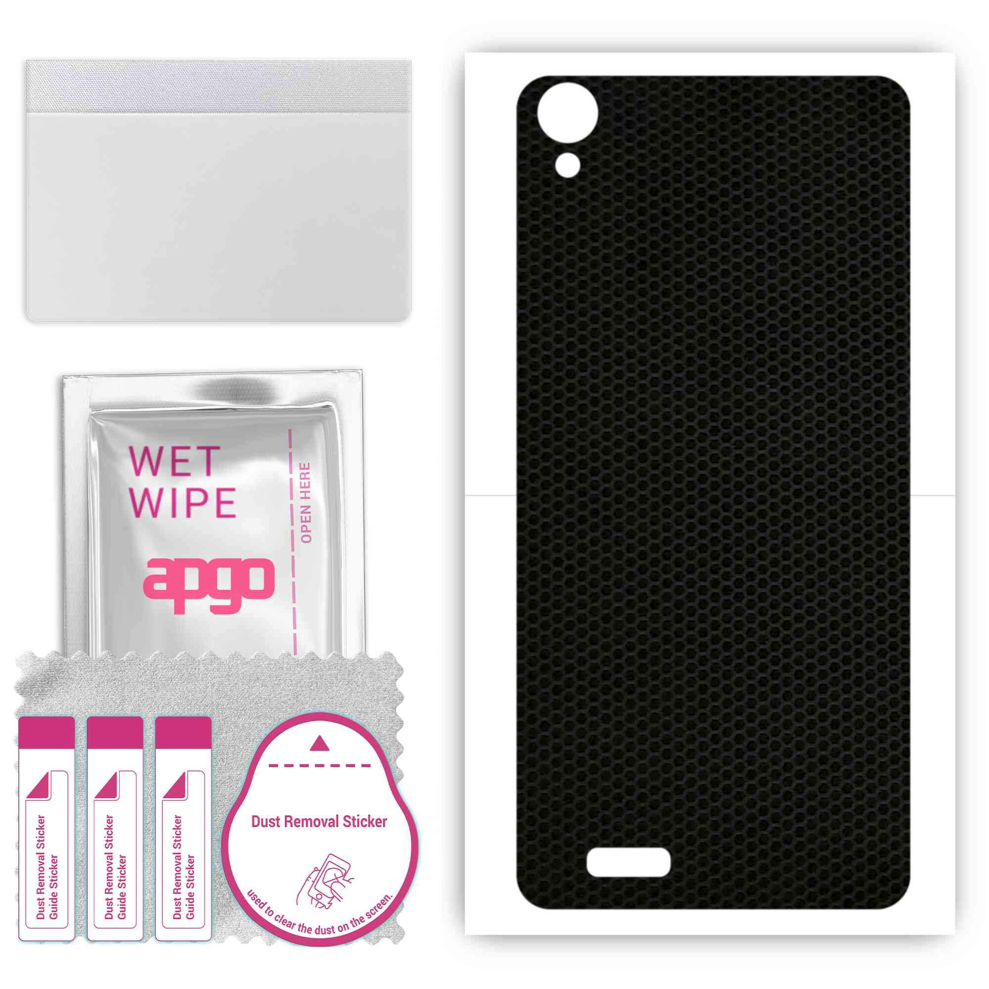 

apgo Protective Skin Sticker for the back compatible with Doogee X100, Wrap Film, Foil, Vinyl - Pattern Matrix
