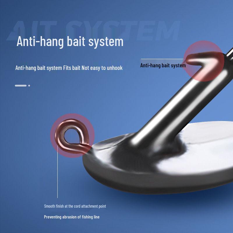 Verbesserter Anti-Haken Jigkopfhaken mit Barsch-Lockenrute Weichköder