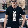 Summer Men Black T-shirts High Quality Harajuku Fashion Anime Printed Short Sleeve Men Casual T Shirt O-neck Tops Tees