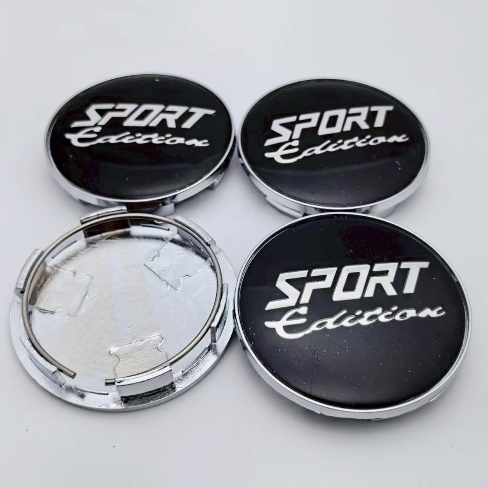 

4pcs 68MM ( 62MM I.D) Sport Edition Logo Emblem Car Wheel Center Caps Wheels Hub Lid Rim Hubcaps Cover Replace Car Accessories Sport Edition Badge& 4pcs T68 Wheel Caps