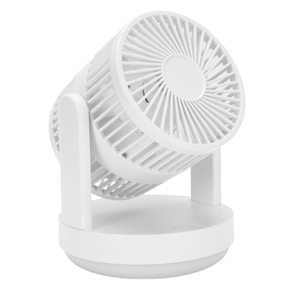 Desk Fan 3 Speeds   Rechargeable Desktop Oscillating   Circulator Fan with Night Light for Home Bedroom