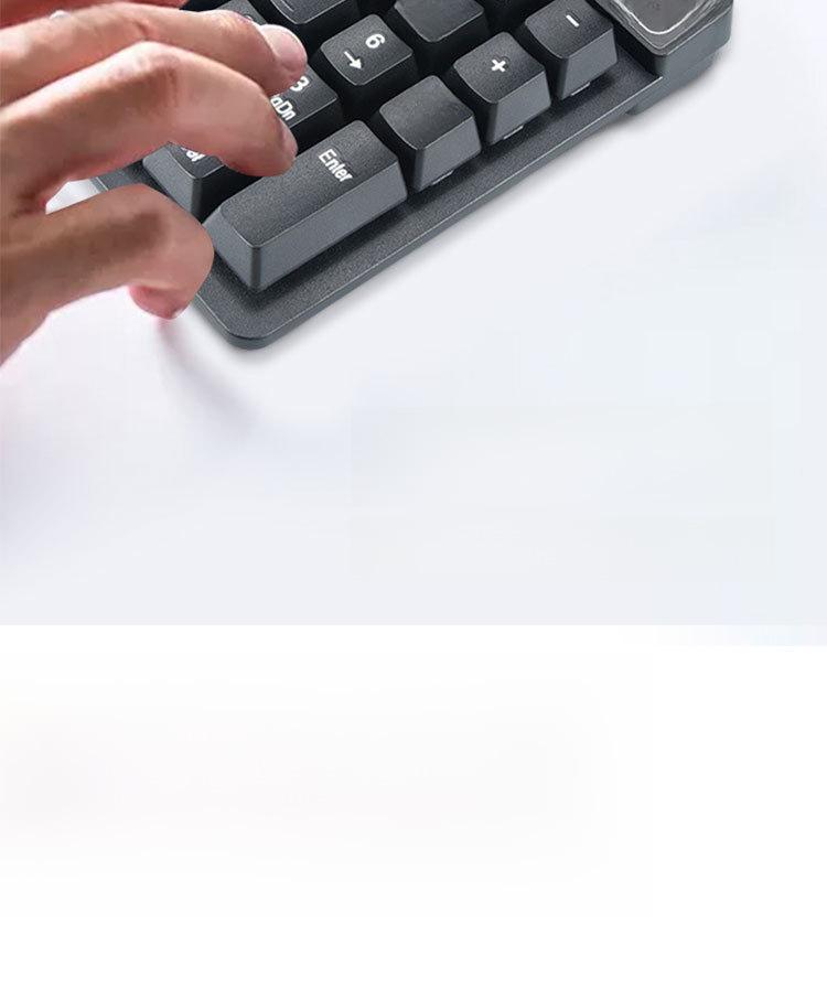 Compact Wireless Numeric Keyboard with Floating Keycaps for Financial Accounting