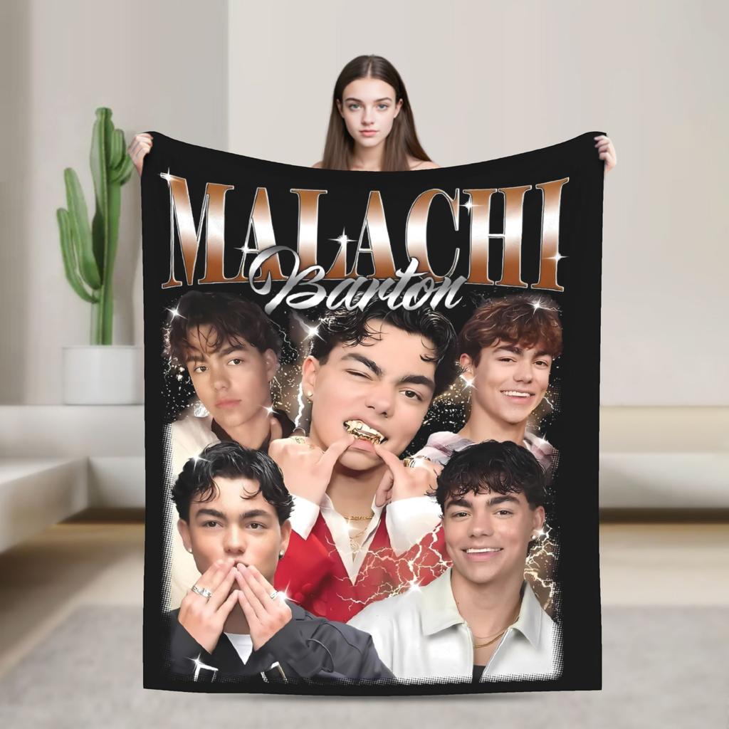 Love Malachi Barton American 2025 Flannel Blanket Warm Soft Bedding Throws for Home Decor Picnic Fluffy Bedspread Sofa Bed Cover