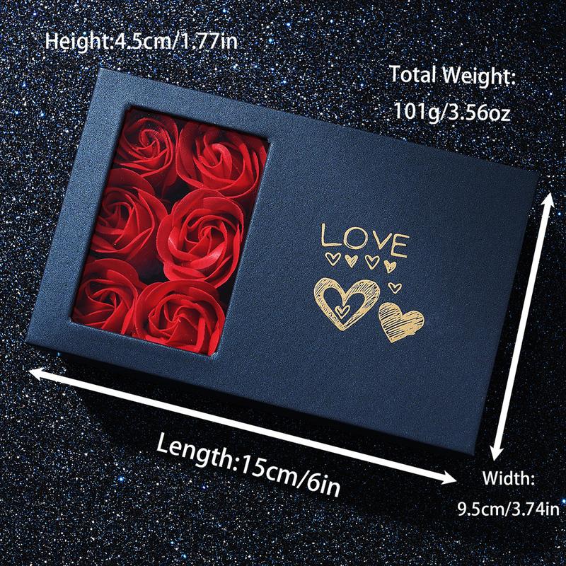 6Pcs Fashion Luxury Women Watch Necklace Earrings Ring Set For Women Rhinestone Wristwatch Bracelet Set Valentine's Day Gift