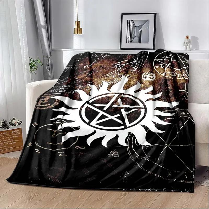D Supernatural Printed Throw Blanket Soft Cozy for Bedroom Living Room Sofa Bed Travel Birthday Gift