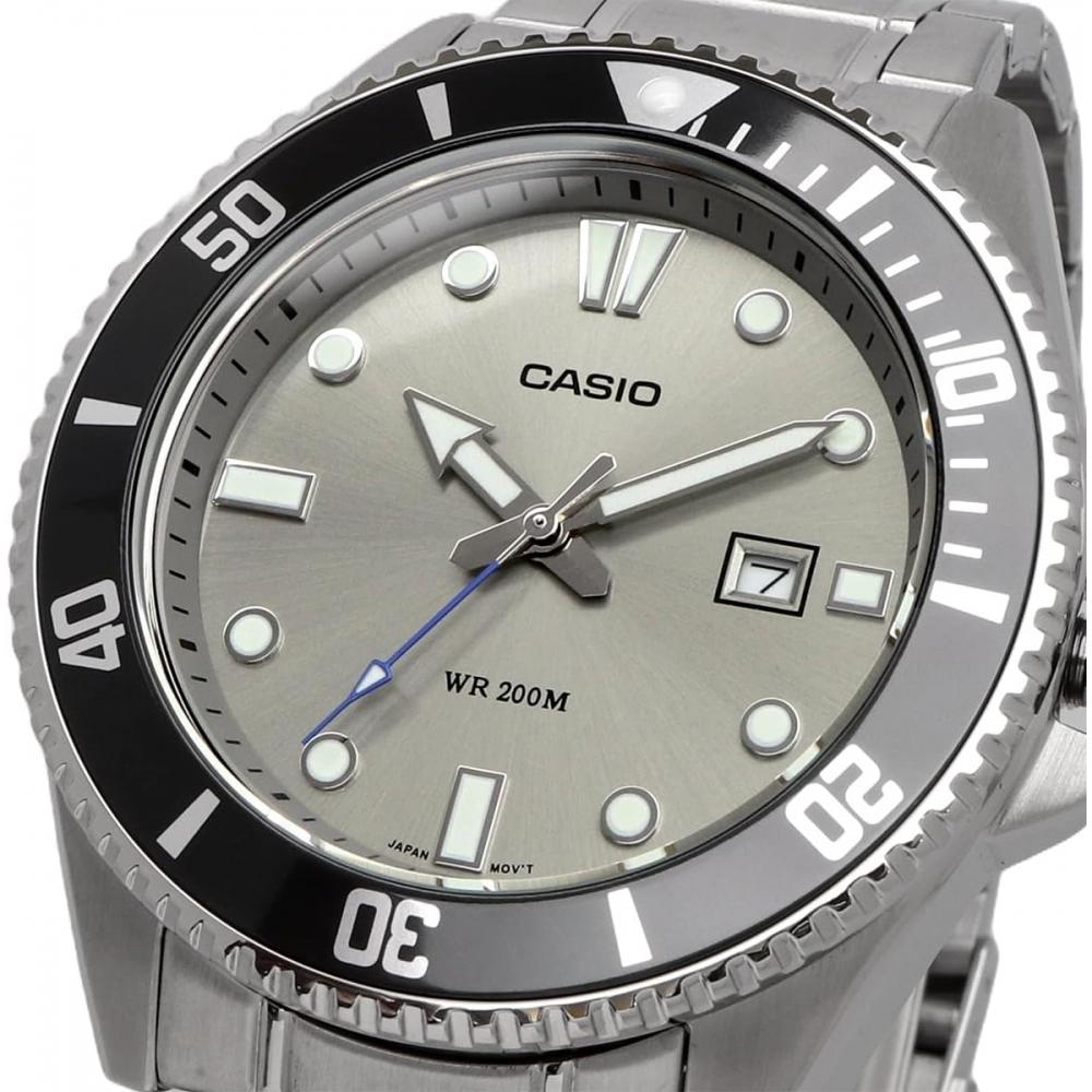 Casio Standard Analog Sports 20 Bar Water Resistant Wristwatch Gray Dial Metal B