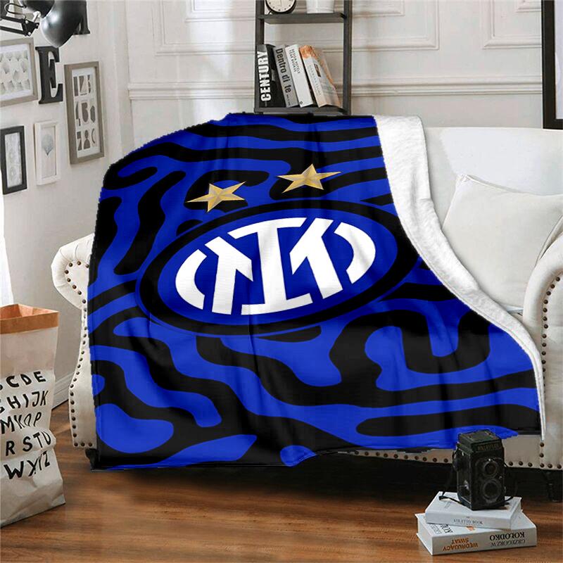 1 Stück Decke Inter Mailand Logo 1 Print Design, Leichte Decke für Sofa, Bett - Weich & Warm, Geschenk für Alle Jahreszeiten wie Weihnachten, Halloween