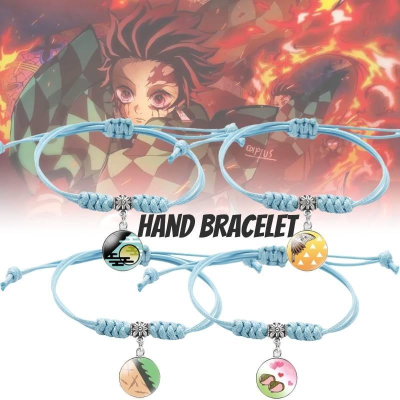Superbe bracelet Demon Slayer Pierre du Temps Bleu Lac Design de Personnage d'Anime