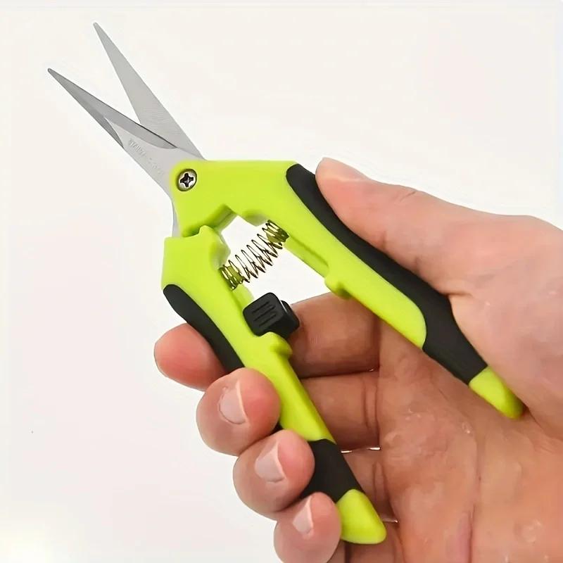Stainless Steel Flower Pruning Scissors for Garden, Fruit, Grape & Floral Trimming