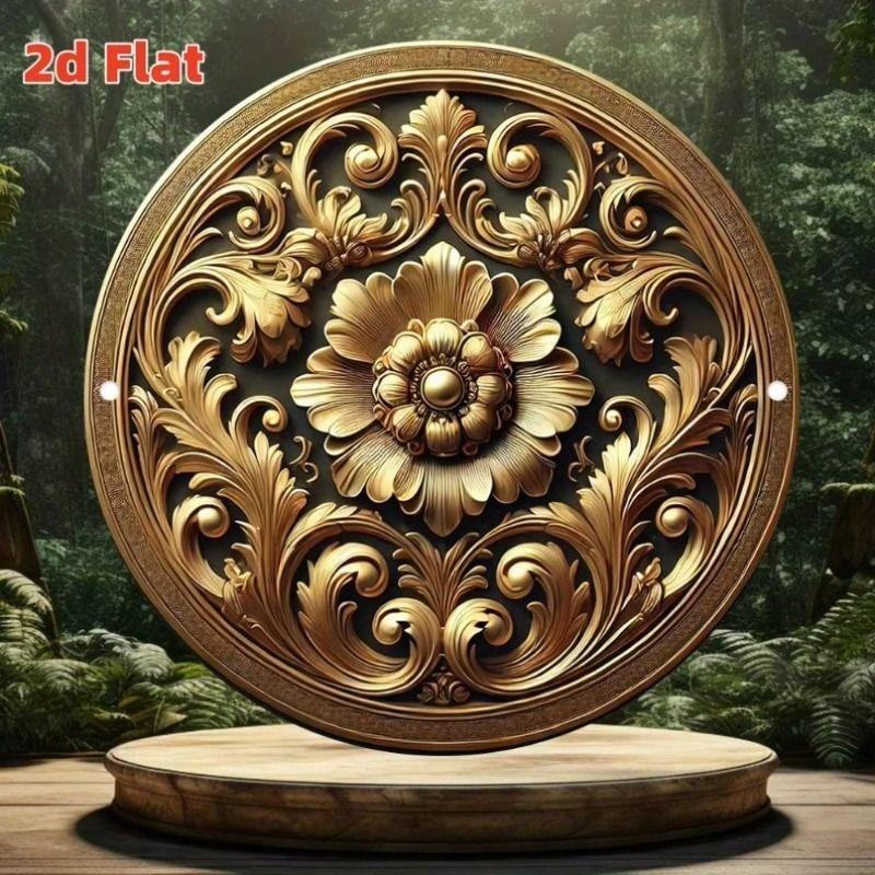 Metal Tin Sign Floral Pattern Wall Art Home Decor 20x20cm