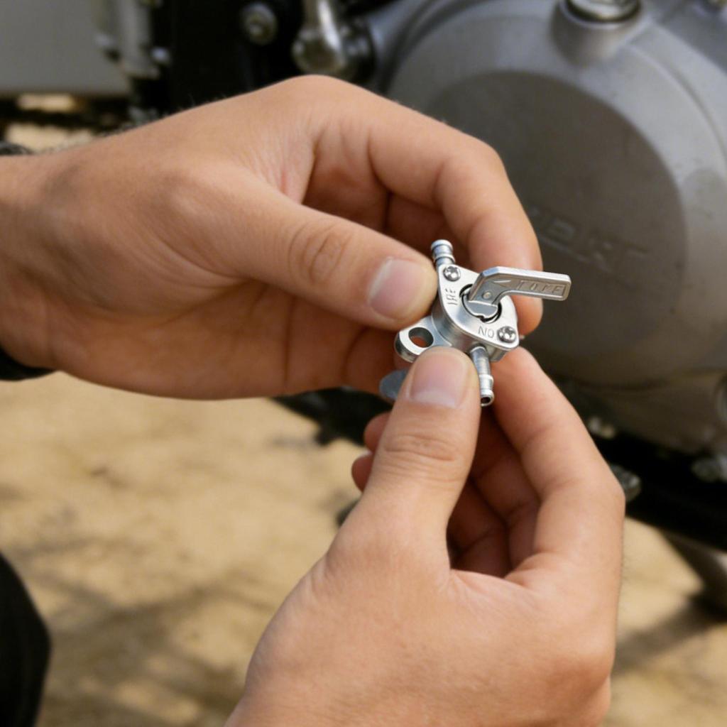 Inline Fuel Tank Tap Valve Petcock On-Off Switch Gas Fuel Tap Switch for Motorbike Mini Auto Dirt Bike