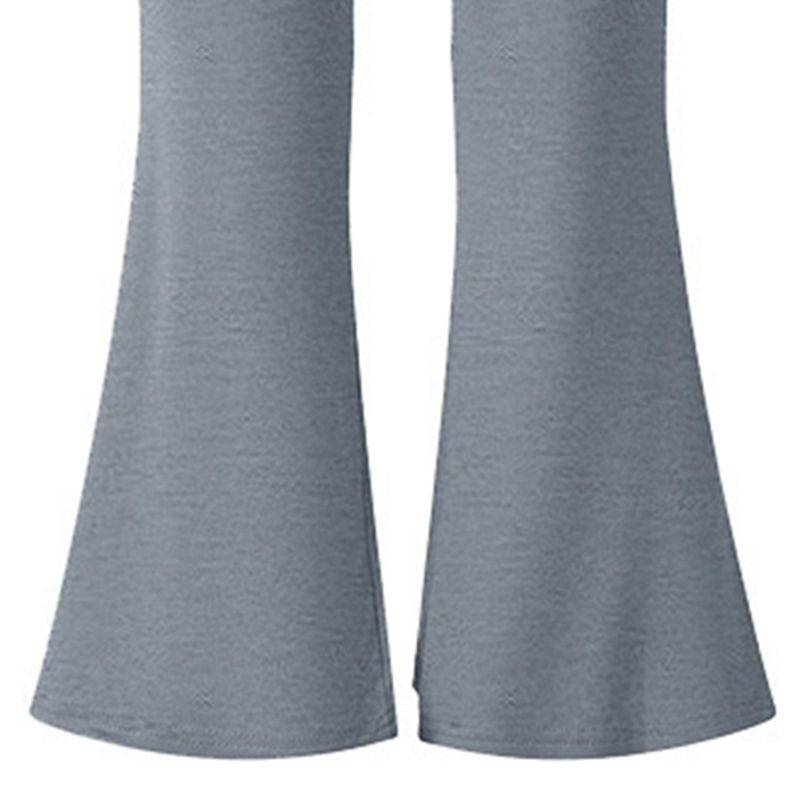 8-12 Years Kids Girls Solid Color Casual Flare Pants