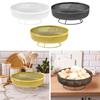Pedestal Fruit Rack Organizer Iron Wire for Kitchen Counter Sturdy Large Capacity 20x20x9.5cm Storage Basket Snack Container