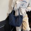 Denim Tote Bag Women's Large Capacity Commuting Shoulder Bag Crossbody Bag