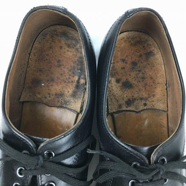 Rare USA Vintage WORK AMERICA Postman Shoes U-Tip Business Shoes Black Size 10AA Men's(USED)