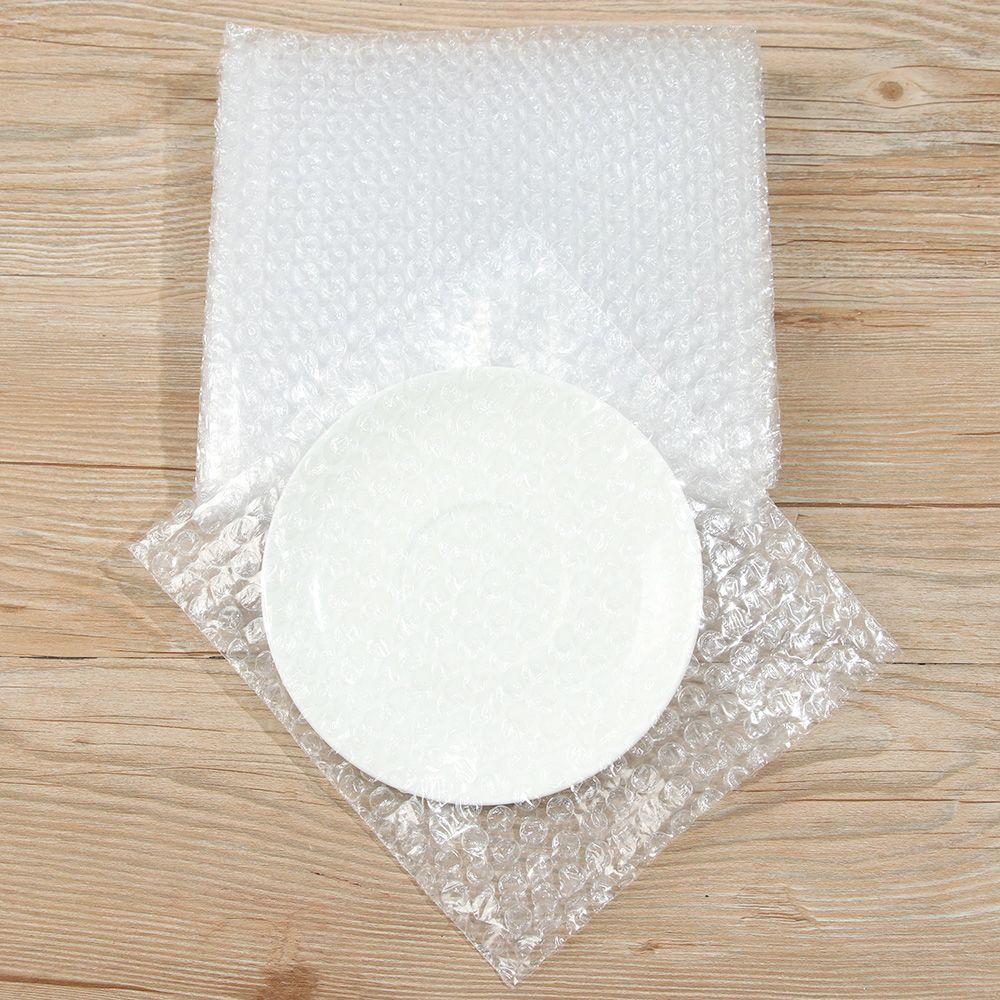 50pcs Plastic Double Film Cushioning Covers White Bubble Bag Foam Packing Bags Protective Wrap Shockproof Package
