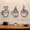 1/3pcs Of Creative Coffee Wall Hangings Coffee Shop Decorations Interior Wall Decorations Wall Hanging Iron Paintings New Year