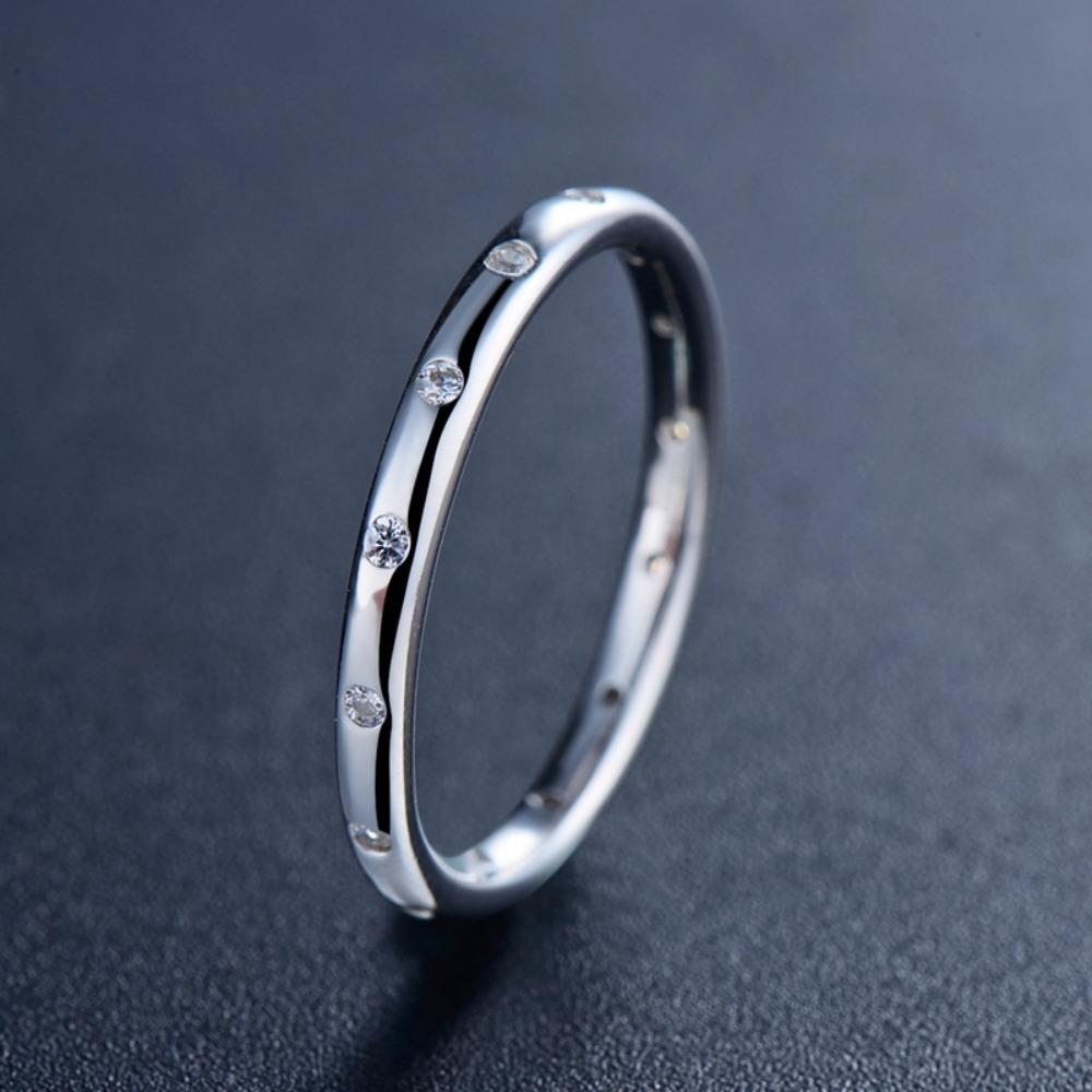 S925 Sterling Silver Simple Ring for Couples Thin Band Stylish European Accessory