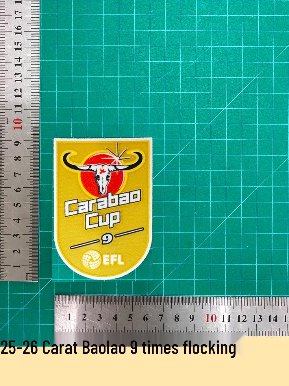 

25-26 Carat Bao Flocking Jersey Numbers & Letters Heat Transfer Stickers for Armbands
