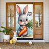 Floral Banner Cute Rabbit Easter Display Happy Easter Banner Butterfly Accent Rabbit Backdrop For Church Event Indoor Decoration