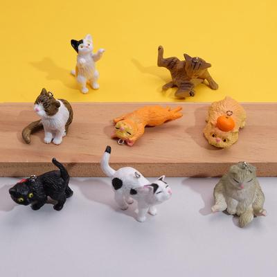 Handgemachte süße 9 Katzenpuppe Schlüsselanhänger Anhänger Ohrringe & Brosche - Japanischer & Koreanischer Stil Kapsel