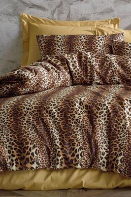 Heri Bedding Set 3 Pcs, Duvet Cover 160x220, Sheet 160x240, Pillowcase, Single Size, Self Patterned, Queen Bed Daily Use Brown