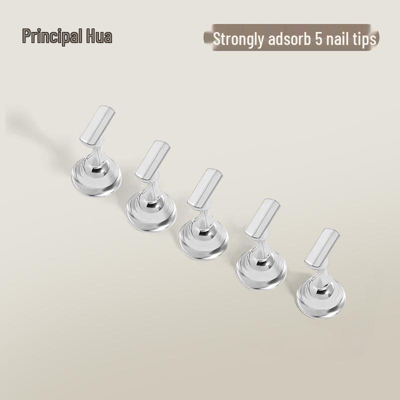 Magnetic Walnut Wood Nail Art Practice Base & Display Stand