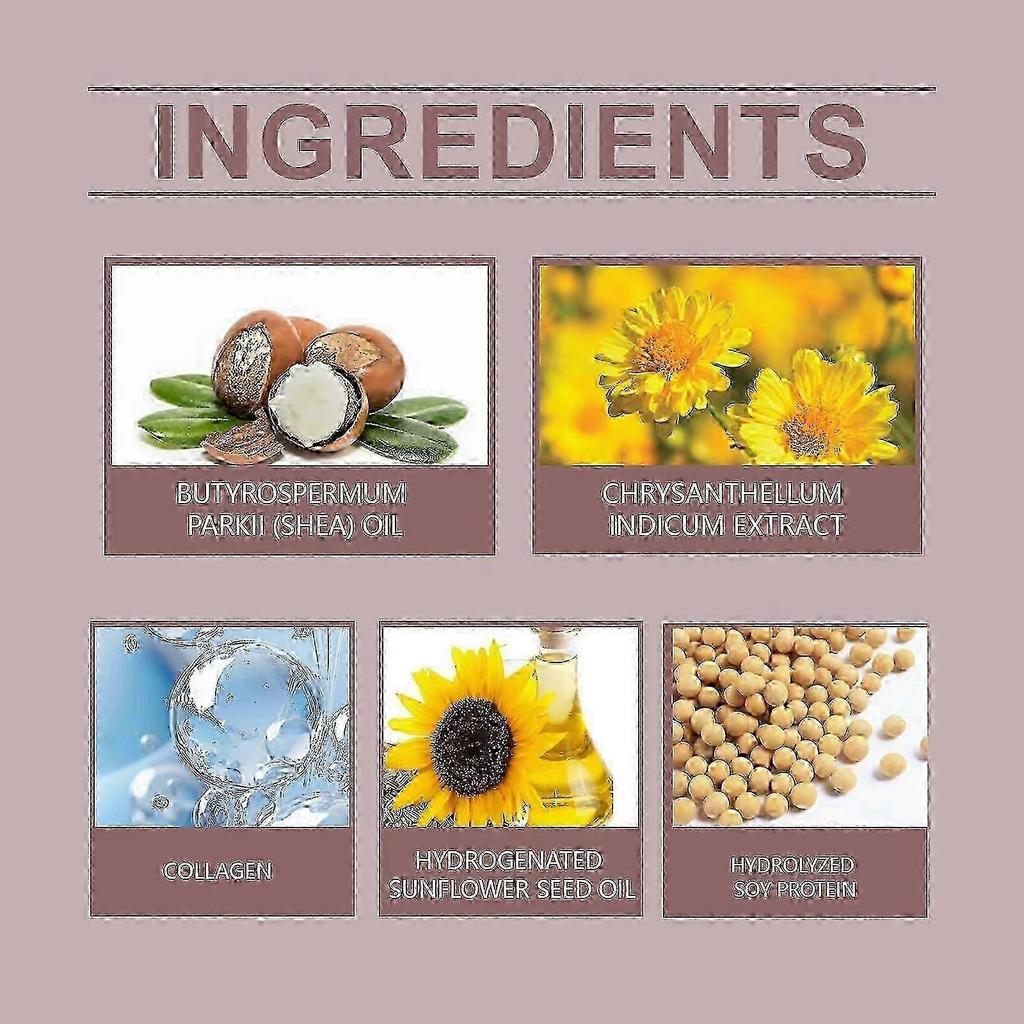Hoegoa collagen hair care mask repairs dry and frizzy hair, moisturizes and smoothes, improves hair quality and makes it smooth New Arrival