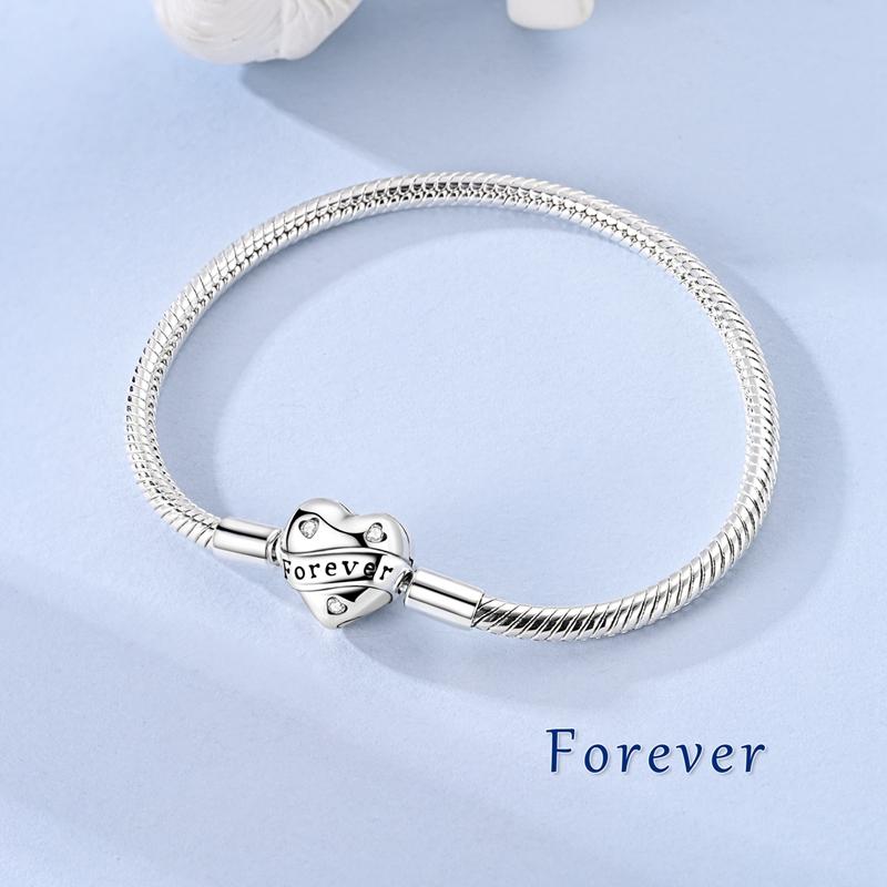 Authentic Bracelets Everlasting Love Heart copper Celtic Snake Chain Bracelets Charm Women Fine Gift Jewellery Accessory