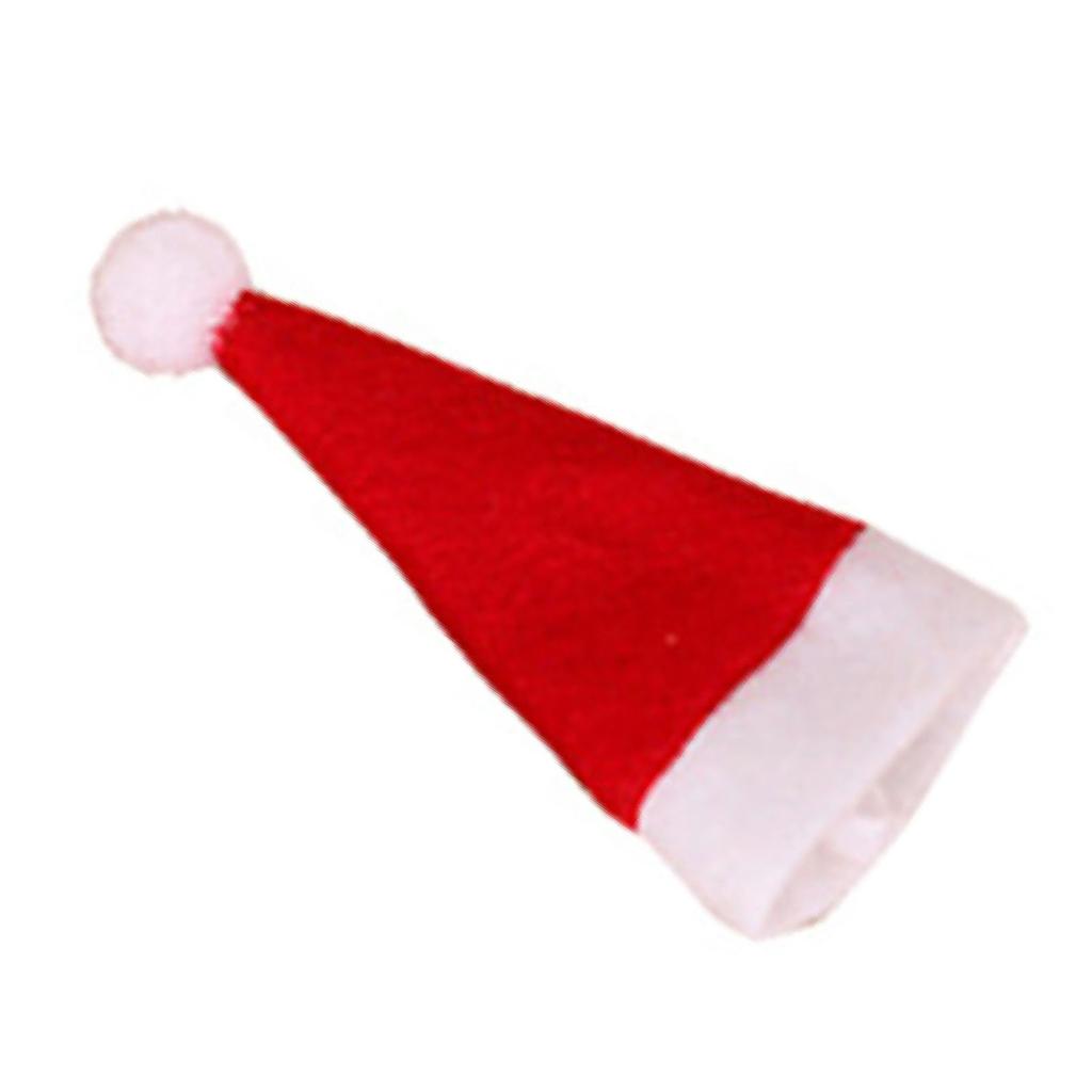 Vánoční lízátková čepice Látková Mini čepice Santa Clause Vánoční obal na lízátko k dekoraci kanceláře, auta Vánoční lízátková čepice