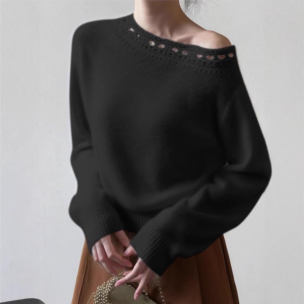 2025 Women's Hand-Crocheted 100% Cashmere Round Neck Slimming Sweater