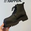 Martin boots men's autumn and winter platform short boots matte thin casual tooling locomotive men's boots 70033-A