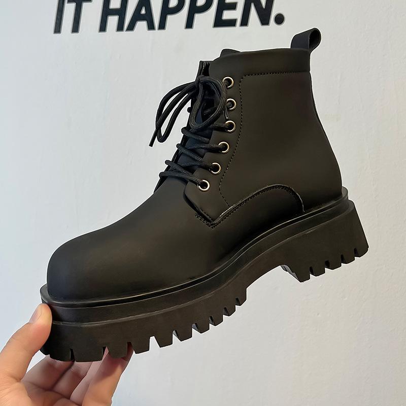 Martin boots men's autumn and winter platform short boots matte thin casual tooling locomotive men's boots 70033-A