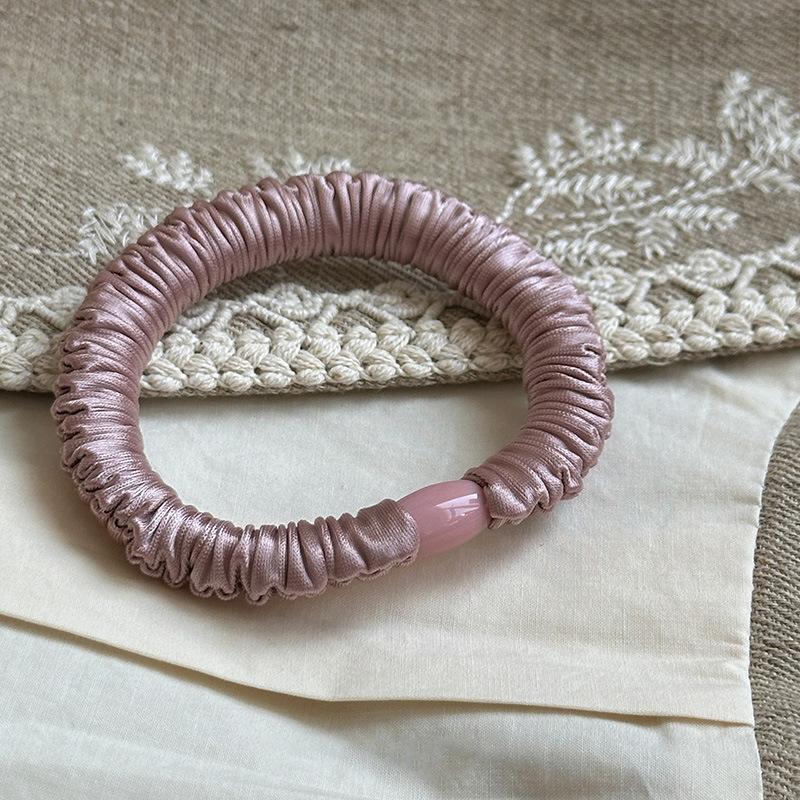 

1 шт. Новые шелковые резинки для волос Корейские высококачественные резинки для волос Женские Девичьи Сладкие Однотонные Эластичные Резинки Веревки для волос Аксессуары розовый