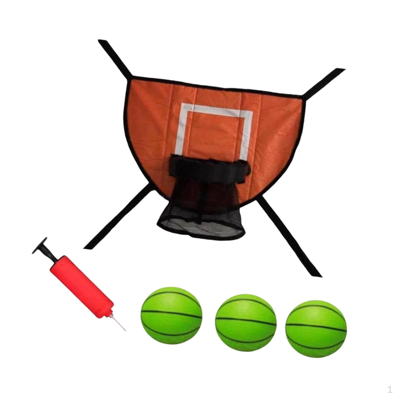 

Basketball Hoop Set for Trampolines, Game Accessories Soft Blue Basketball