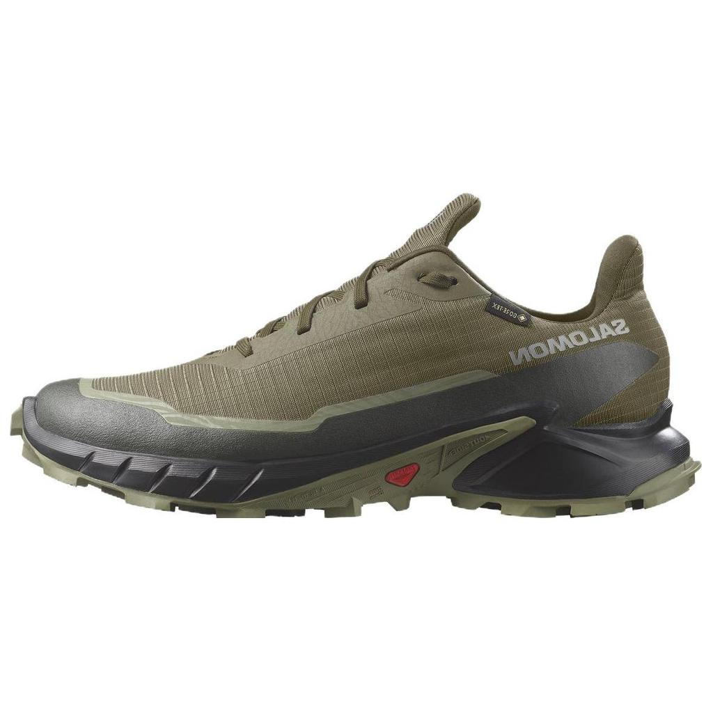 Salomon Comfortable Non-Slip Durable Low-Top Running Shoes Men sneaker Olive-Green 473103