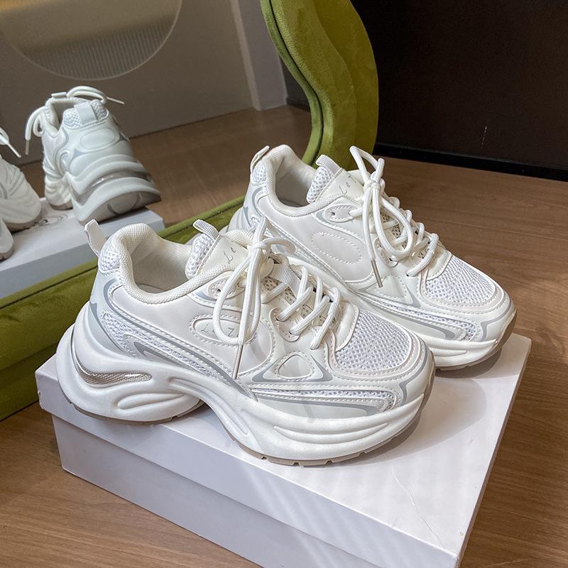 Women's Shoes Ins Korean Version of New Dad Shoes Women's 2025 Summer Student Sports Running Casual Shoes Platform Heightening Shoes HB301