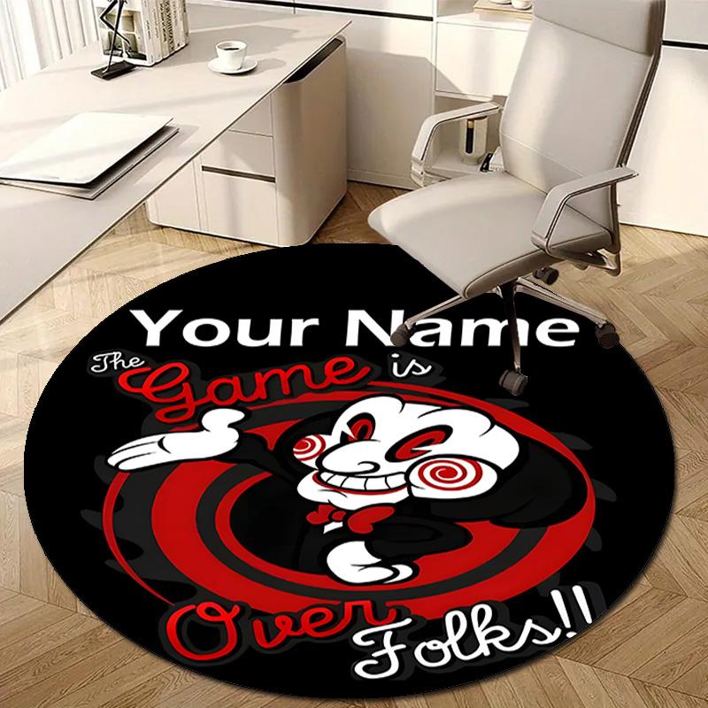 Personalized P-Pennywise Round Chair Office Rug - Perfect for Mat, Office Chair & More - Ideal Gift for Birthdays and Holidays