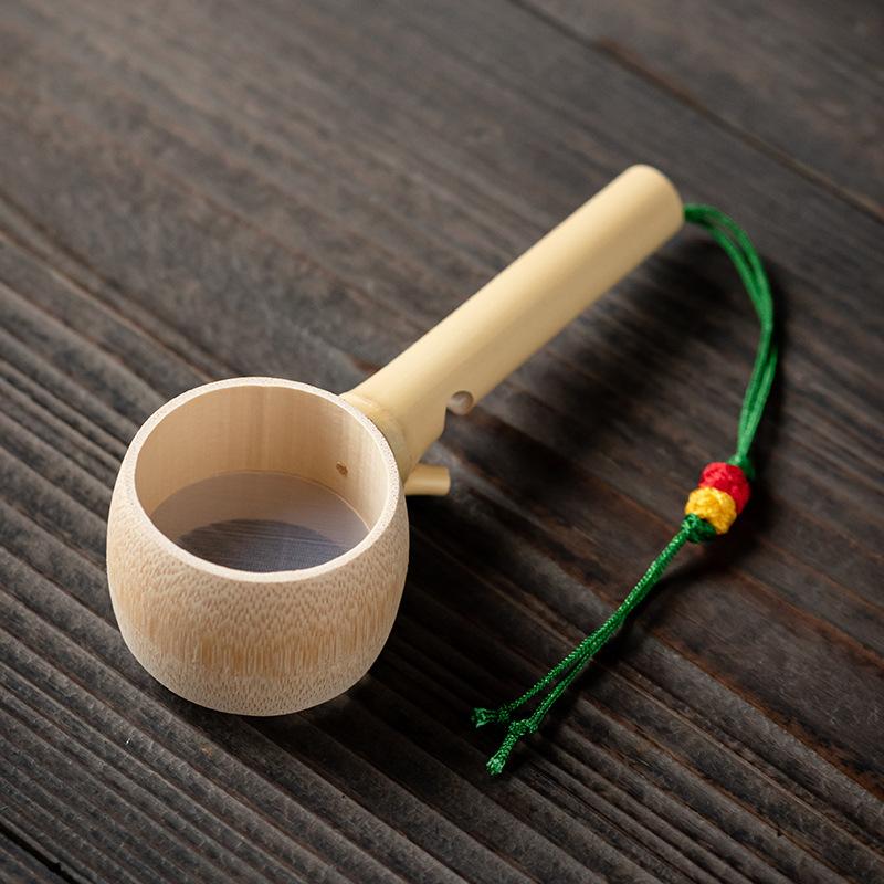 

Bamboo Rattan Tea Infusers Tea Ceremony Utensils Strainer Chinese Kungfu Teaware Funnel Filter Reusable Teaware Kitchen Tool