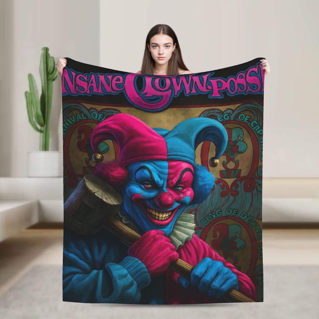 Insane Clown Posse band Flannel Blankets Spring Soft Throw Blanket for Children Couch Chair Funny Bedspread Sofa Bed Cover