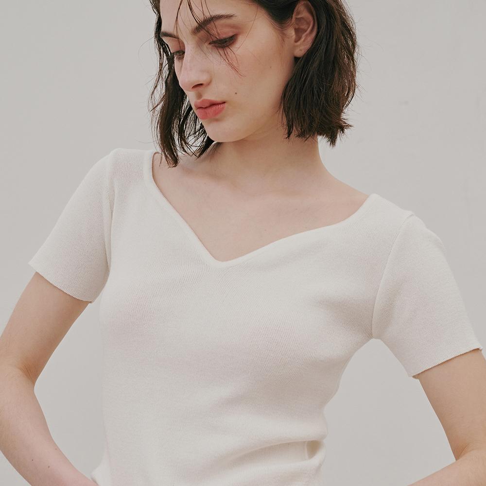Odier Two-Way Tulip Neck Pullover - Ivory Ivory/One