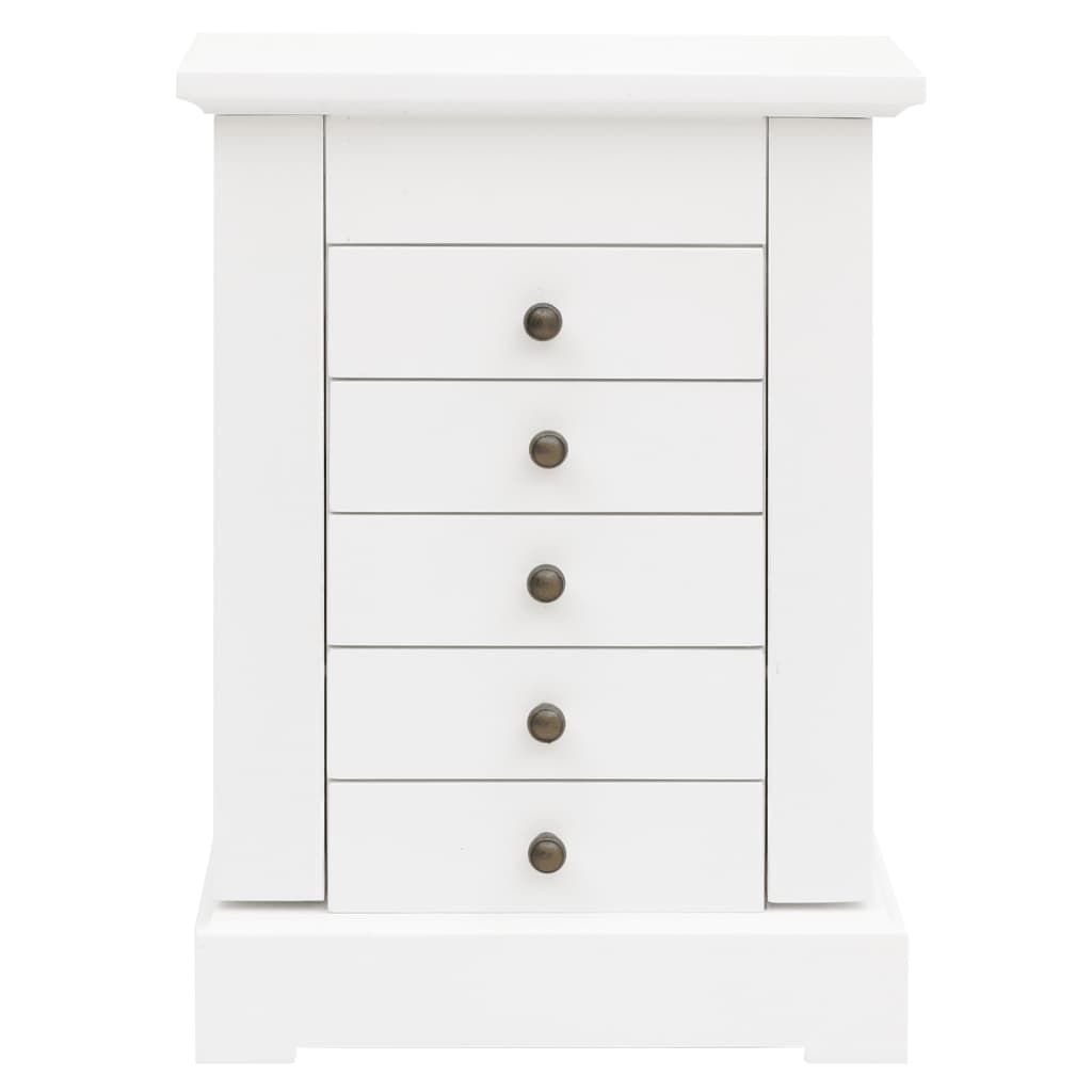 VidaXL Boîte à bijoux avec miroir MDF 25 x 13,5 x 34 cm