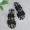 Summer Outer Wear One Word Flip Flops Printed Hollow Out Fashion Lightweight Casual Sandal Flops