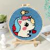 Russian Punch Needle DIY Kit: Handmade Wool Base for Fun Embroidery Projects