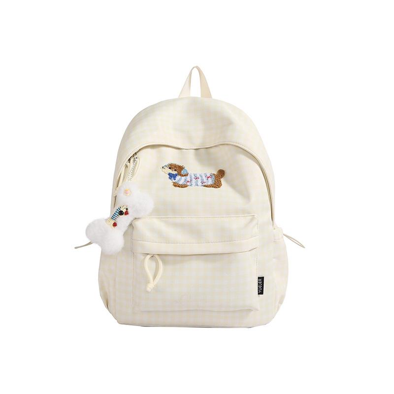 Schultasche Schultasche Mädchen Nische Japanisch Ins Karomuster Niedlicher Rucksack Klein Frisch Mittelschule College-Student Vielseitiger Rucksack