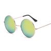 Vintage Small Round Sunglasses Woman Brand Designer Sunglasses Female Alloy Colorful Mirror Retro Black Circle
