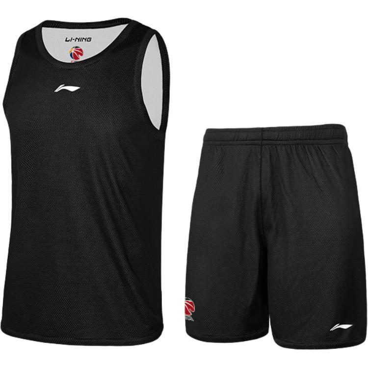 

Li Ning CBA Двусторонний игровой топ для соревнований, тренировок, быстросохнущий, дышащий, шорты, баскетбольный комплект, унисекс, баскетбольный комплект YATV109-1+CBALOGO XL