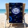 Toalla de Playa Estampada con el Escudo del Inter de Milán, Microfibra Súper Suave, Regalo Perfecto de Cumpleaños, para Piscina, Playa, Viajes, para familiares y amigos